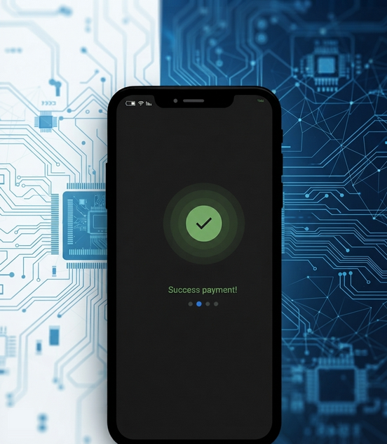 A smartphone displaying a 'Payment Successful' message